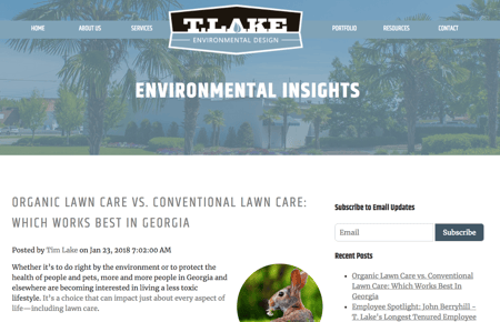 Using landscaping blog to sell more work and generate leads