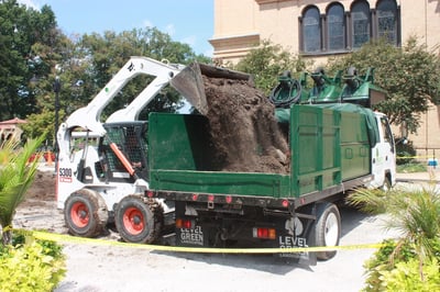 Landscaping equipment truck