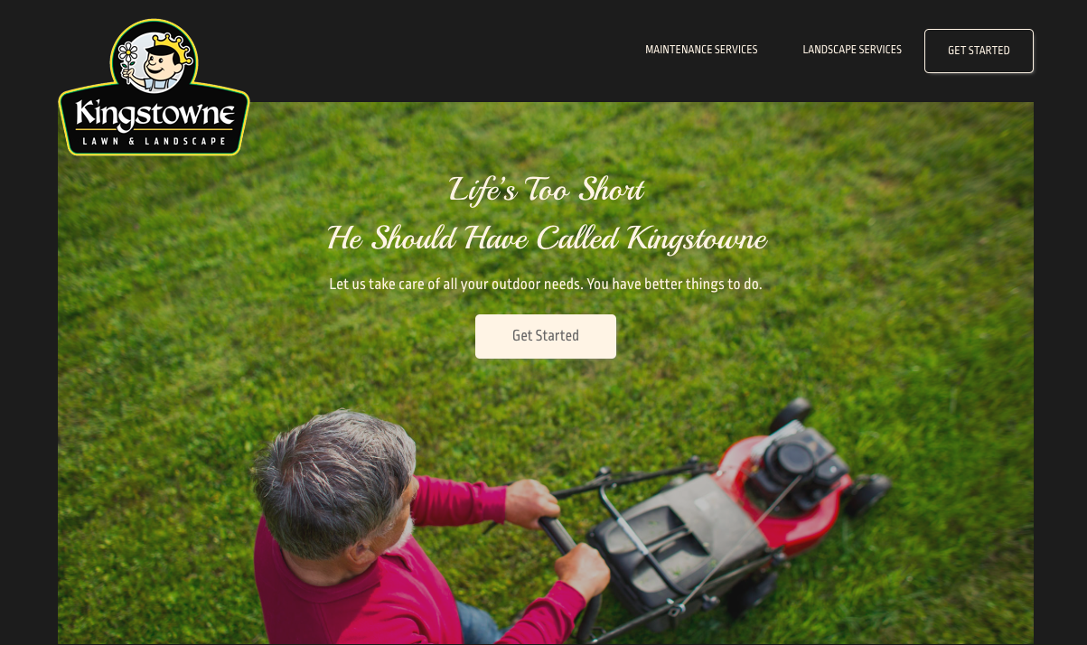 Kingstowne Lawn & Landscape marketing messaging