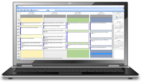 Landscape business software scheduling tool