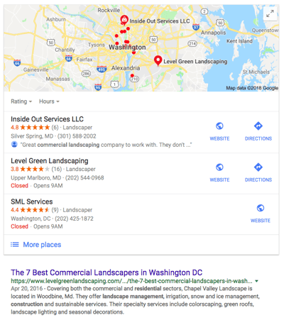 Commercial landscaping search results