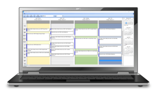 Benefits from using a landscape scheduling app and landscape scheduling software.