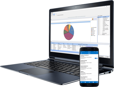 Landscaping business software on pc and mobile phone