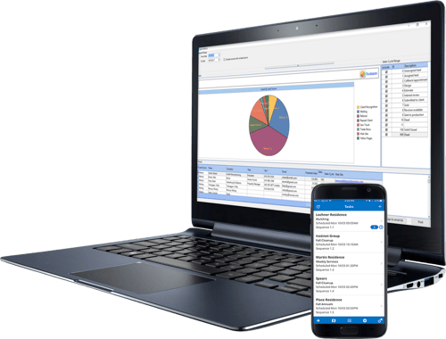 Include landscaping business software on laptop and mobile