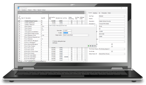 landscaping business accounting software screen