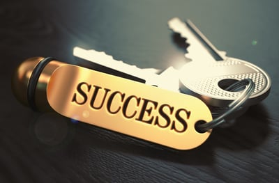 Keys to Success - key chain with text Success