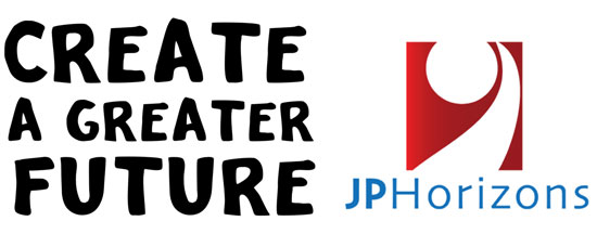 JP Horizons Logo with Create a Greater Future tagline